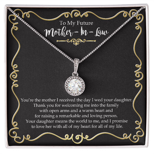 To the Mother of the Bride From Future Son In Law Wedding Gift  Eternal Hope Necklace - EHNMIL0010