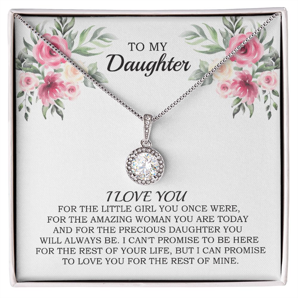 Flower Message Card 6 White Daughter Woman Eternal Hope Necklace -