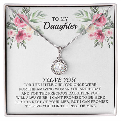 Flower Message Card 6 White Daughter Woman Eternal Hope Necklace -