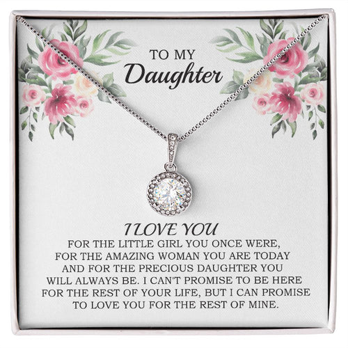 Flower Message Card 6 White Daughter Woman Eternal Hope Necklace -