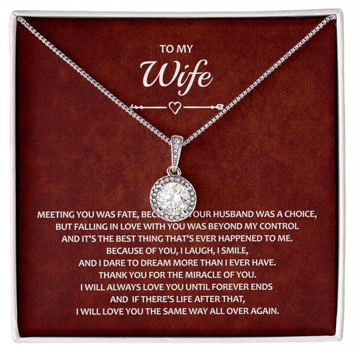 Wife 10 Red Ornate Background Eternal Hope Necklace -