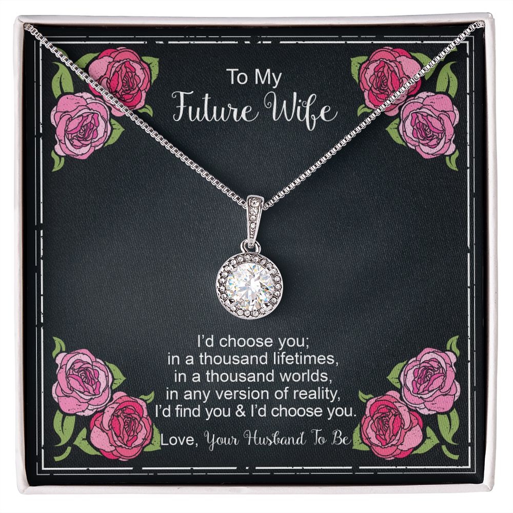 Floral Card 1 - Fiancee Thousand Lifetimes Eternal Hope Necklace -