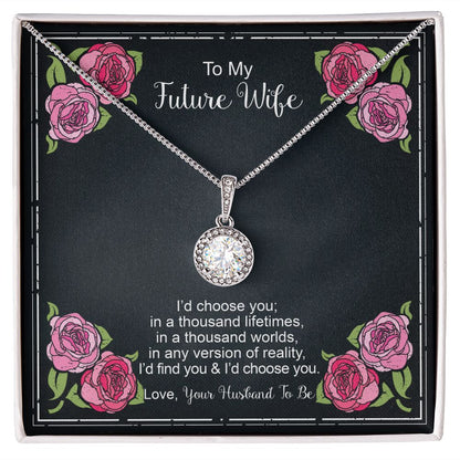 Floral Card 1 - Fiancee Thousand Lifetimes Eternal Hope Necklace -