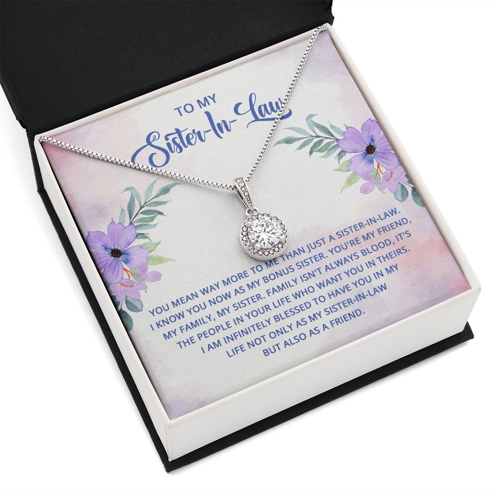 To My Sister-In-Law - I know you now as my bonus sister Eternal Hope Necklace -