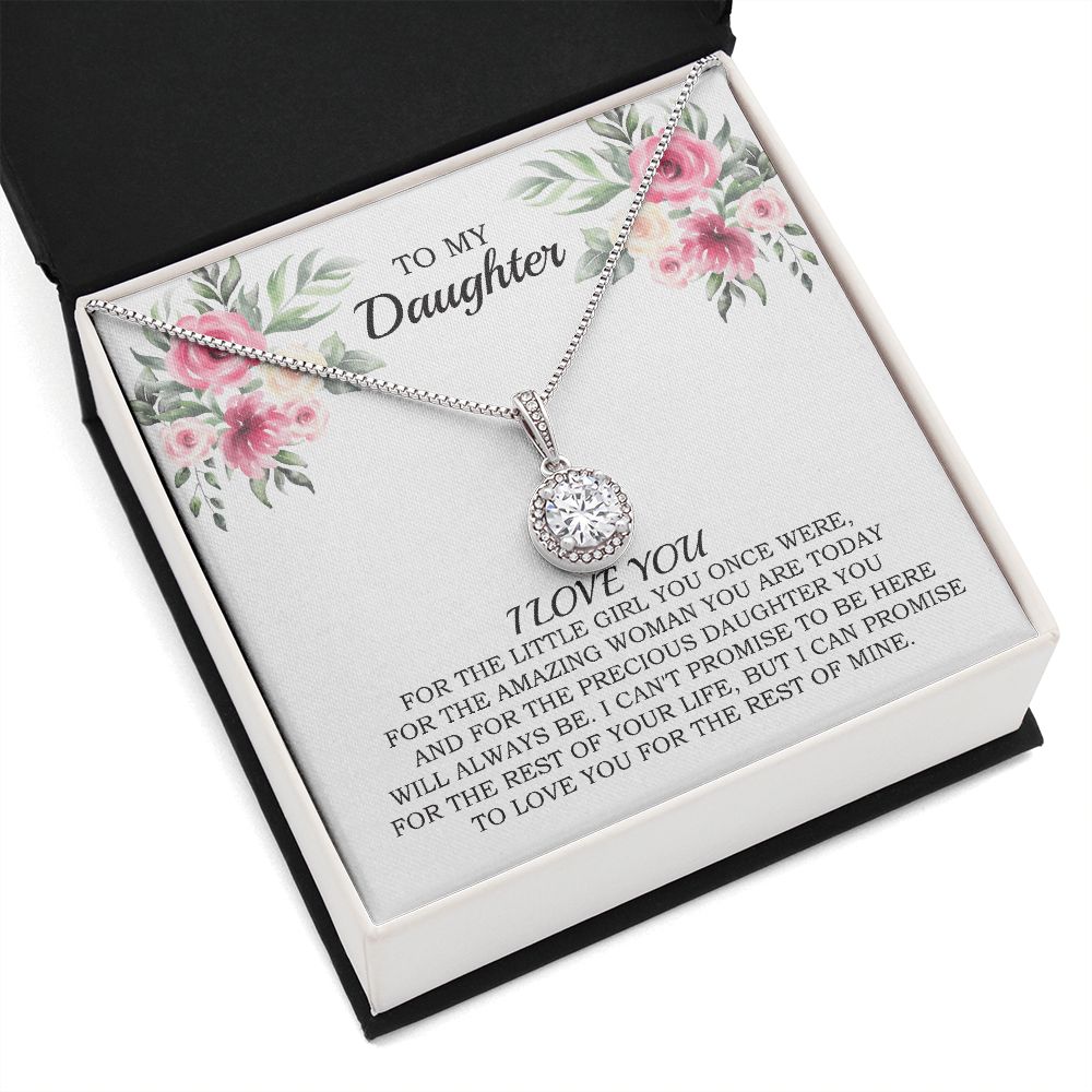 Flower Message Card 6 White Daughter Woman Eternal Hope Necklace -