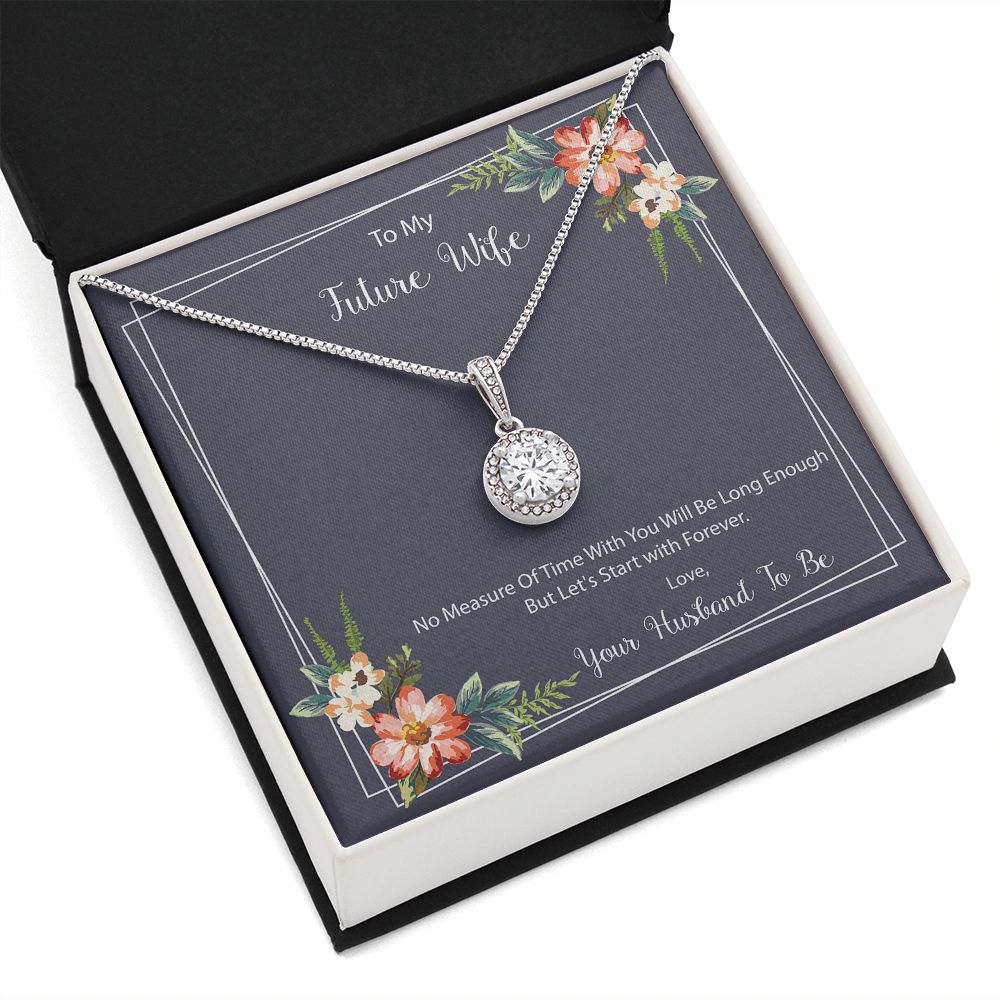Fiancee Flowers Message Card 2 Eternal Hope Necklace -