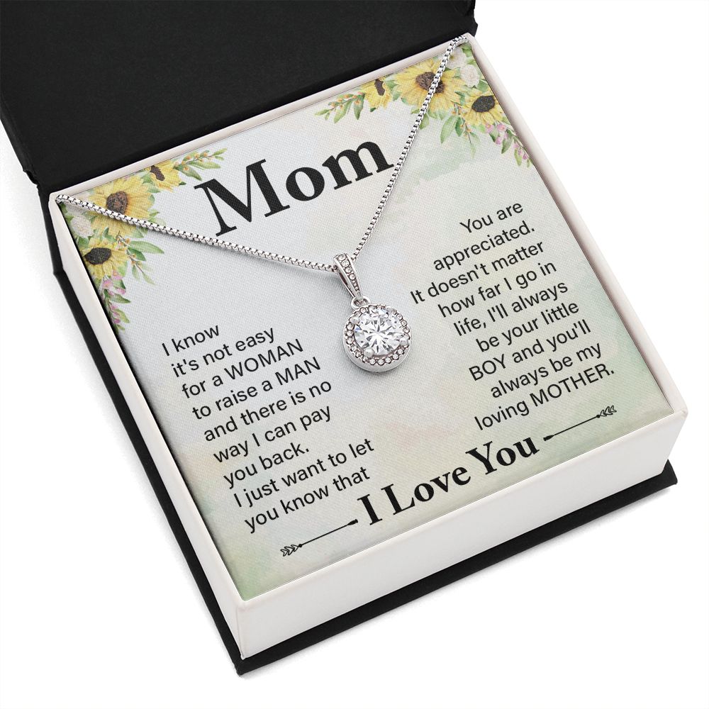 Mom - I know it's not easy Eternal Hope Necklace -