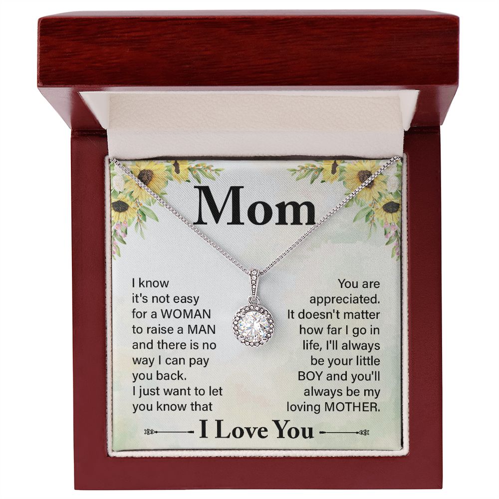 Mom - I know it's not easy Eternal Hope Necklace -