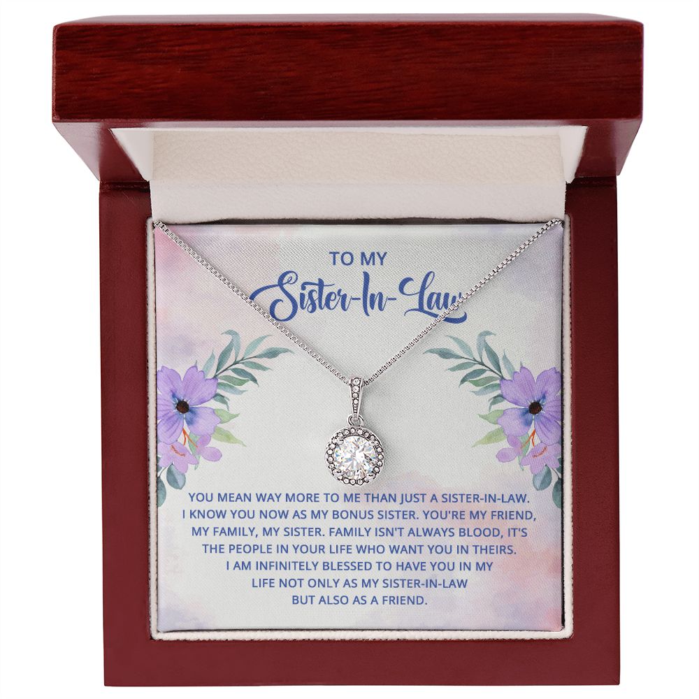 To My Sister-In-Law - I know you now as my bonus sister Eternal Hope Necklace -