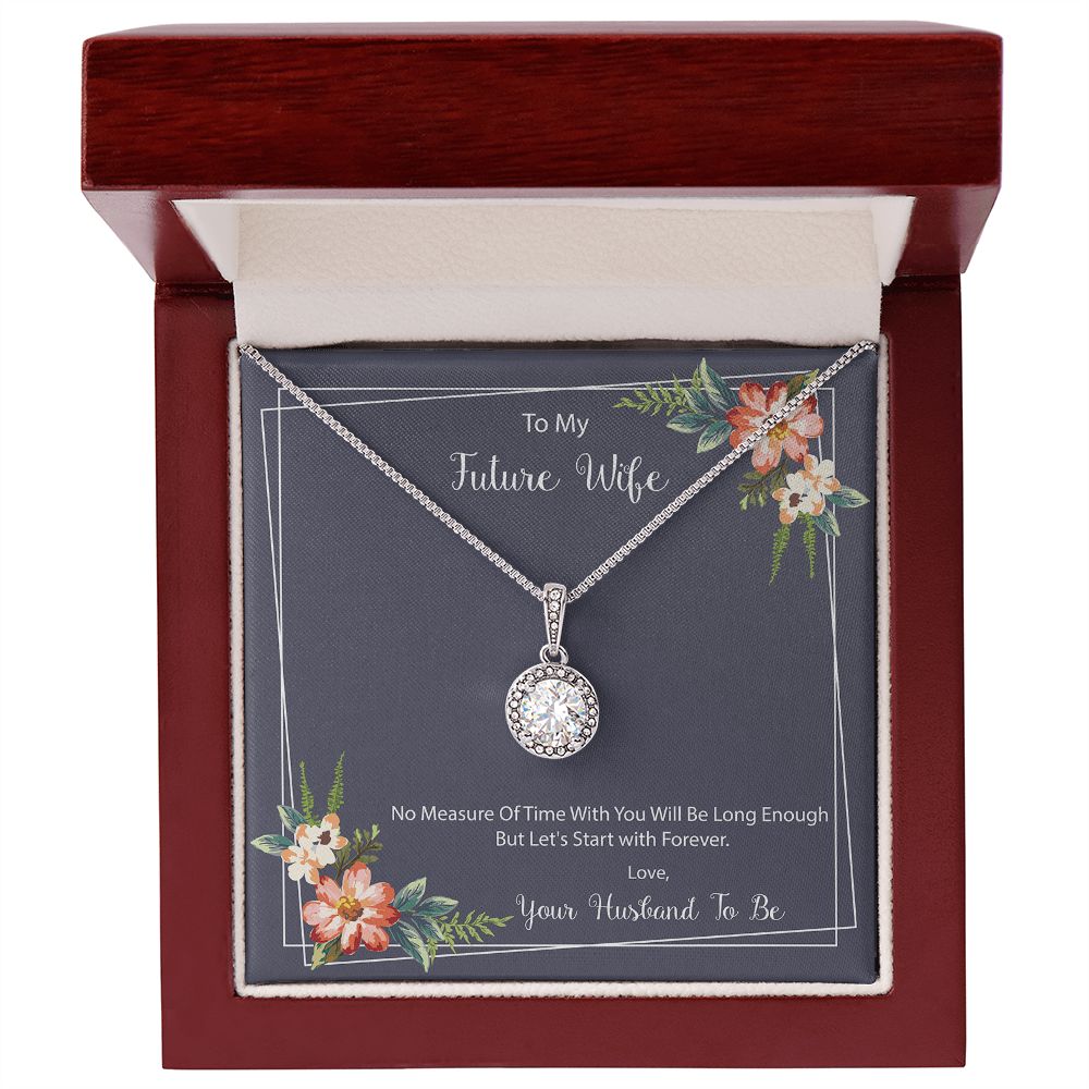 Fiancee Flowers Message Card 2 Eternal Hope Necklace -