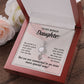 To my bonus daughter-My world is a brighter place Eternal Hope Necklace -