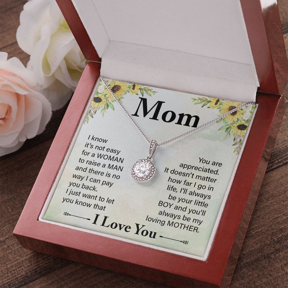 Mom - I know it's not easy Eternal Hope Necklace -