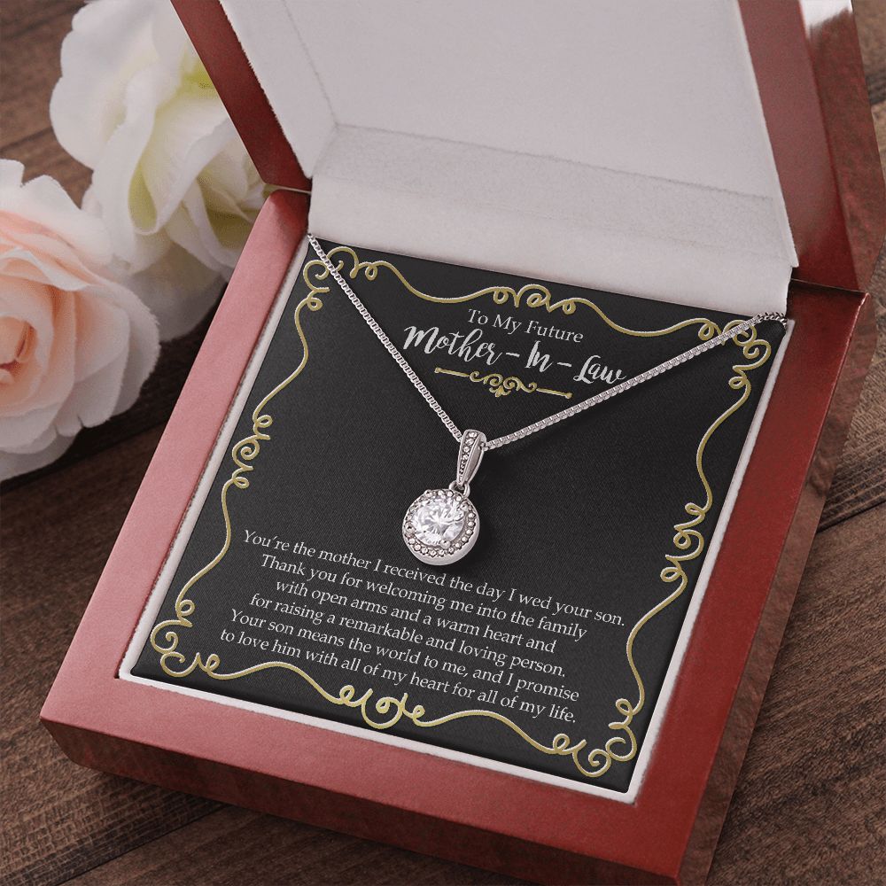 To the Mother of the Groom From Future Daughter In Law Wedding Gift Eternal Hope Necklace -