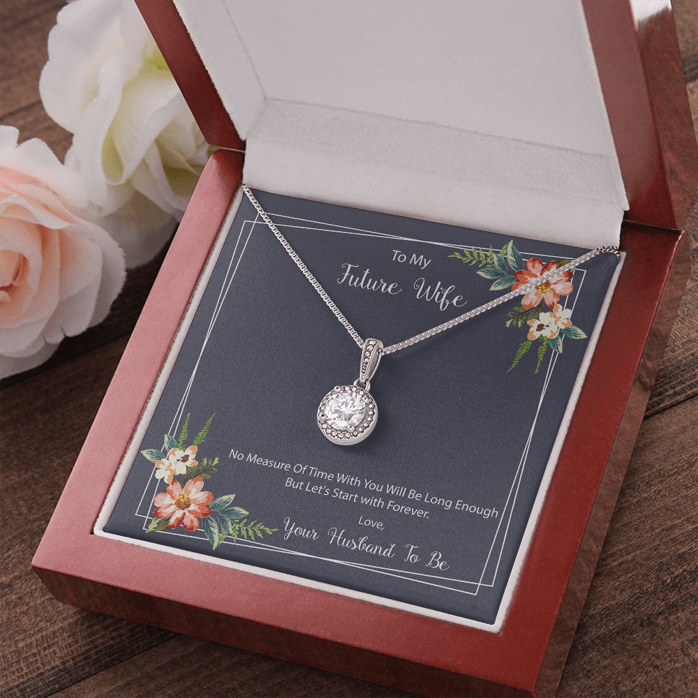 Fiancee Flowers Message Card 2 Eternal Hope Necklace -