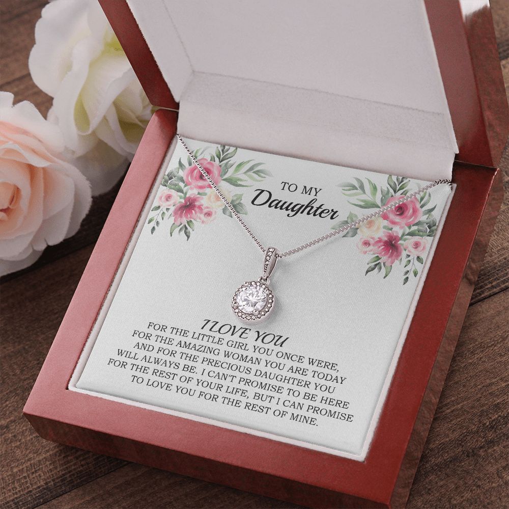 Flower Message Card 6 White Daughter Woman Eternal Hope Necklace -