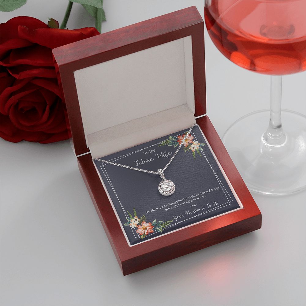Fiancee Flowers Message Card 2 Eternal Hope Necklace -