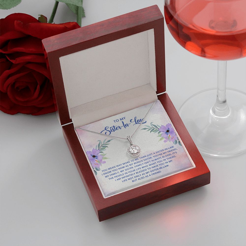 To My Sister-In-Law - I know you now as my bonus sister Eternal Hope Necklace -