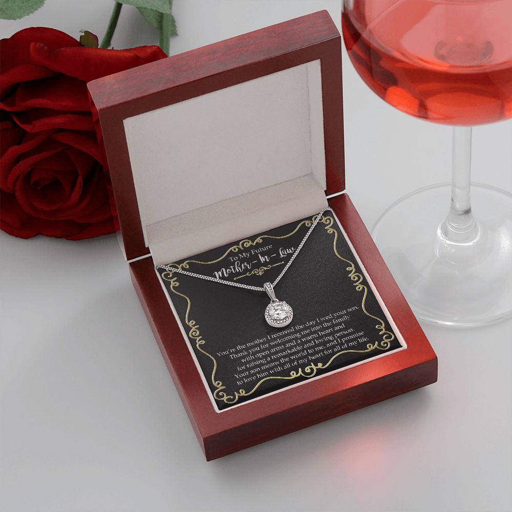 To the Mother of the Groom From Future Daughter In Law Wedding Gift Eternal Hope Necklace -