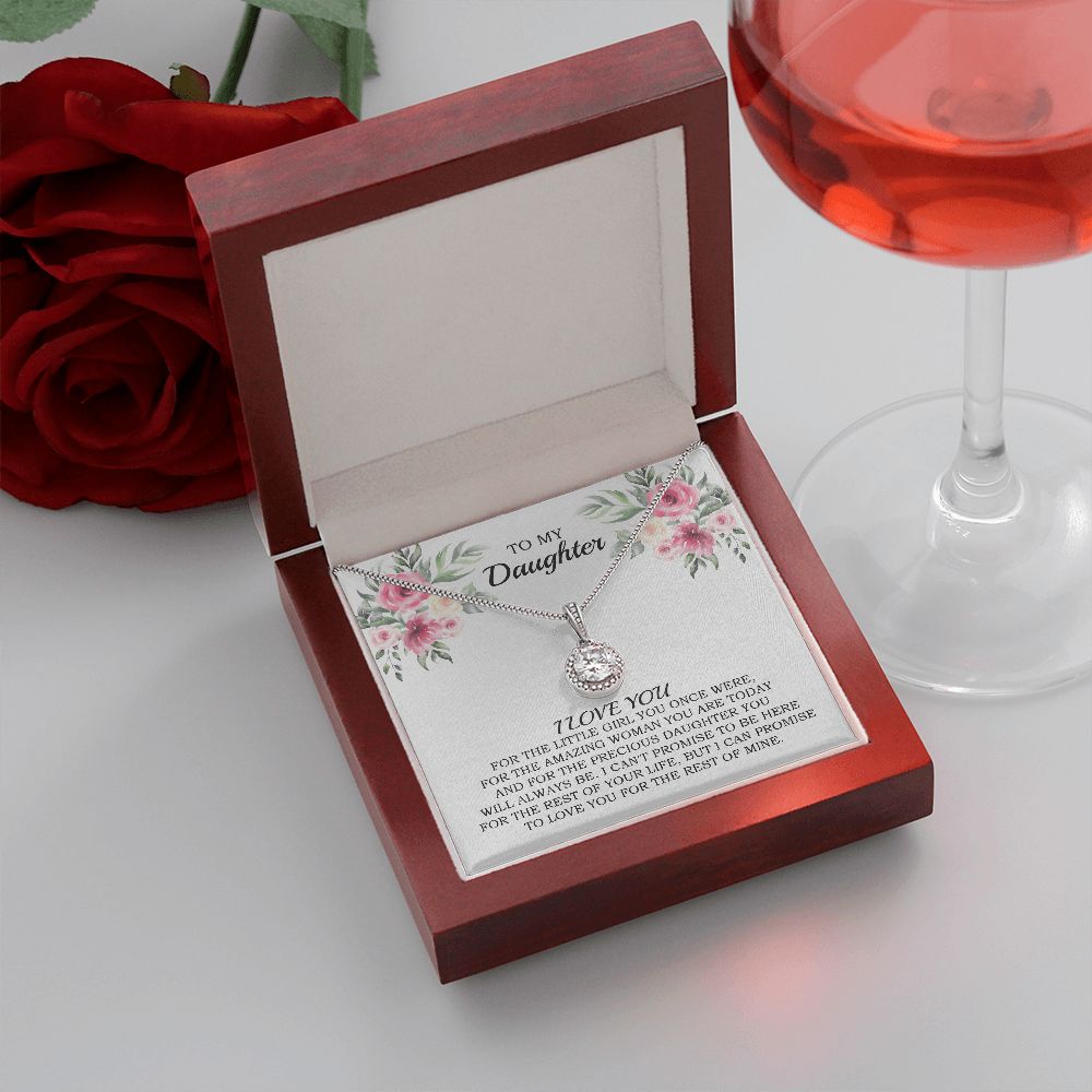 Flower Message Card 6 White Daughter Woman Eternal Hope Necklace -