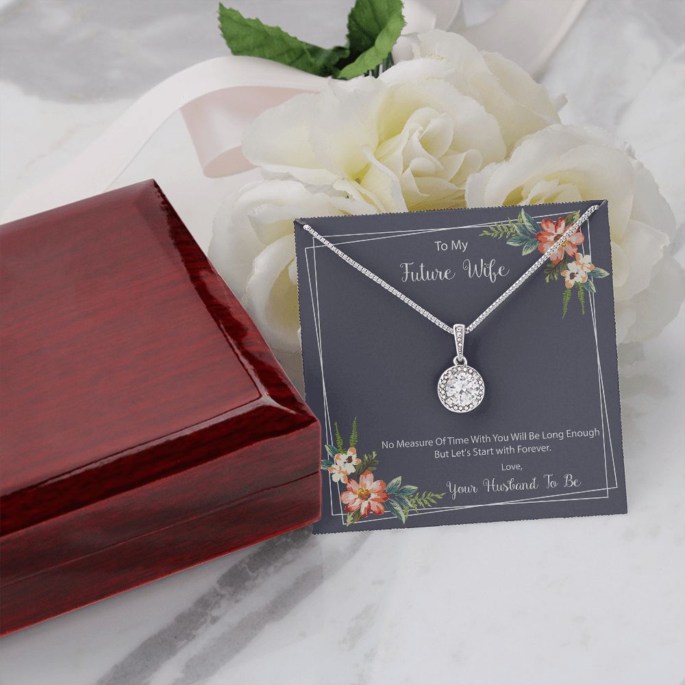 Fiancee Flowers Message Card 2 Eternal Hope Necklace -