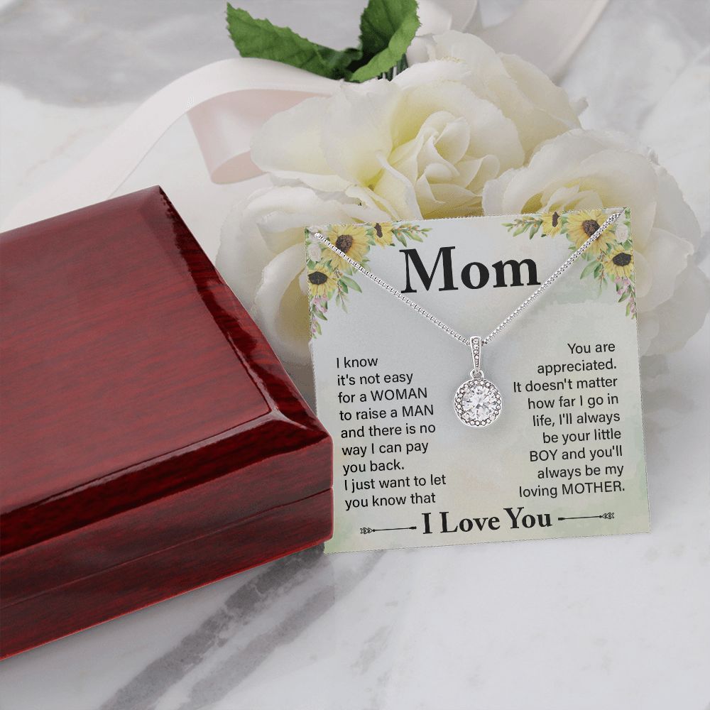 Mom - I know it's not easy Eternal Hope Necklace -