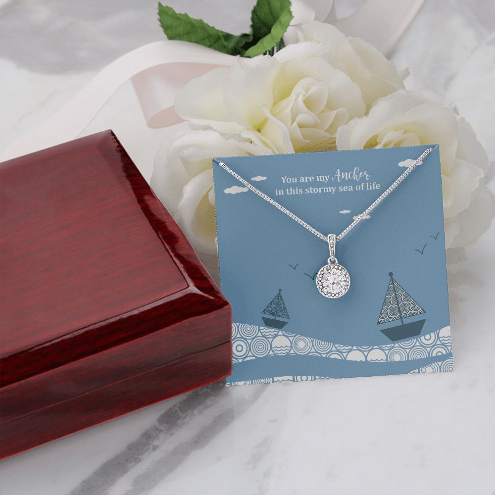 Anchor Storm Sailboat Eternal Hope Necklace -