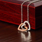 To My Daughter - Keep Me In Your Heart - Interlocking Hearts Necklace - IHNDaughterM001