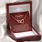 To My Daughter - Keep Me In Your Heart - Interlocking Hearts Necklace - IHNDaughterM001