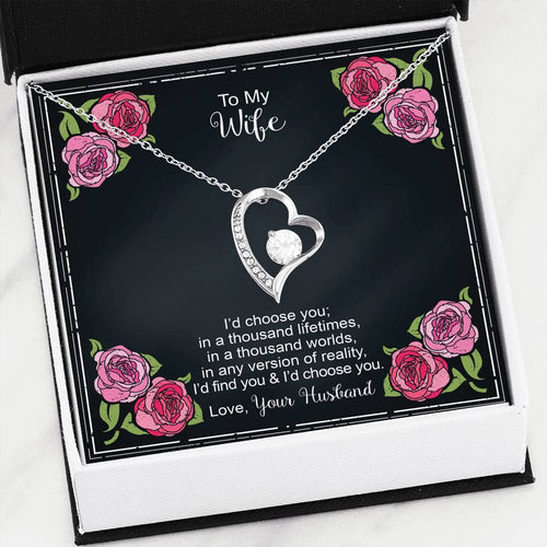 Forever Love Heart Necklace - Wife - In a Thousand Lifetimes
